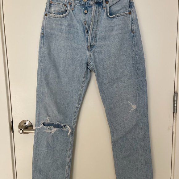 Agolde Riley High Rise Straight Crop - Picture 3 of 6